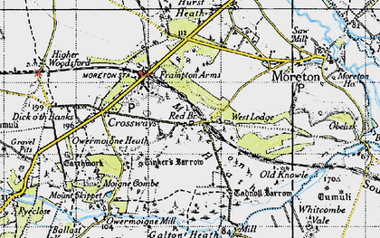 Old map of Redbridge in 1945