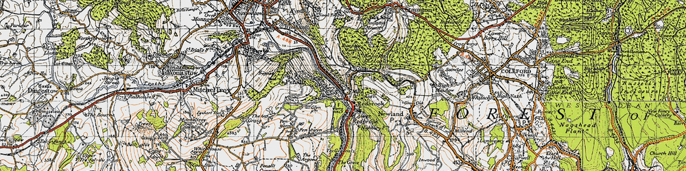 Old map of Bunjups Wood in 1946