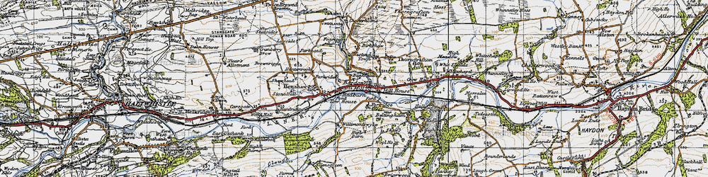 Old map of Redburn in 1947