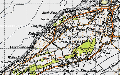 Old map of Black Nore in 1946