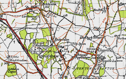 Old map of Biddesden Ho in 1940