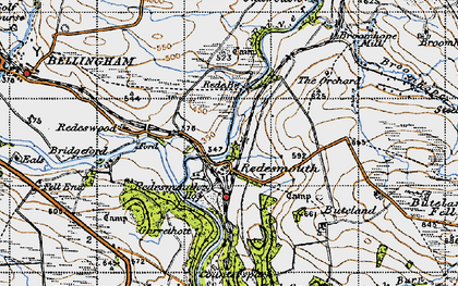 Old map of Buteland in 1947