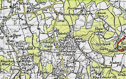 Old map of Woolbeding Common in 1940