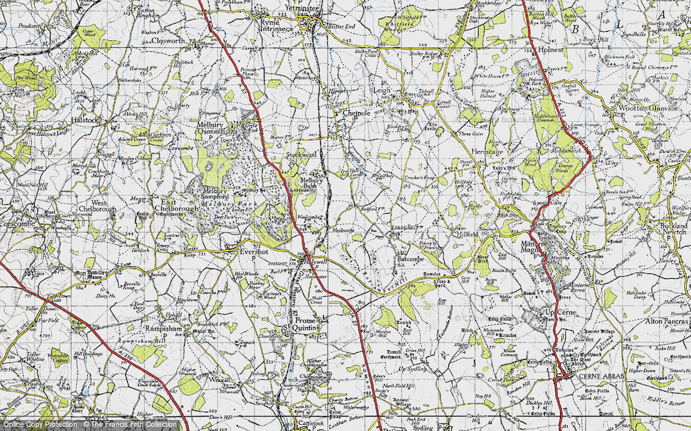 Old Map of Redford, 1945 in 1945