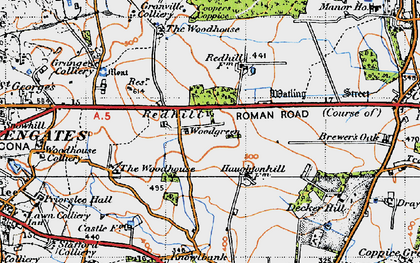 Old map of Woodhouse, The in 1946