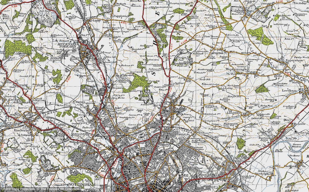 Old Map of Historic Map covering Leapool in 1946