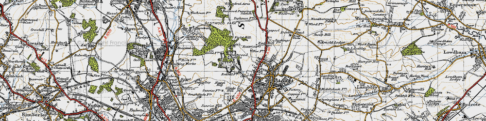 Old map of Leapool in 1946