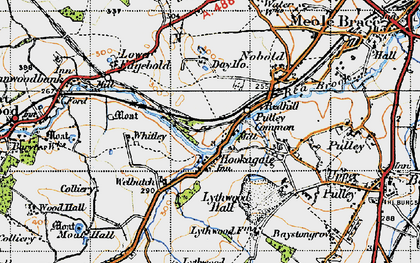 Old map of Redhill in 1947