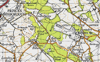 Old map of Redland End in 1947