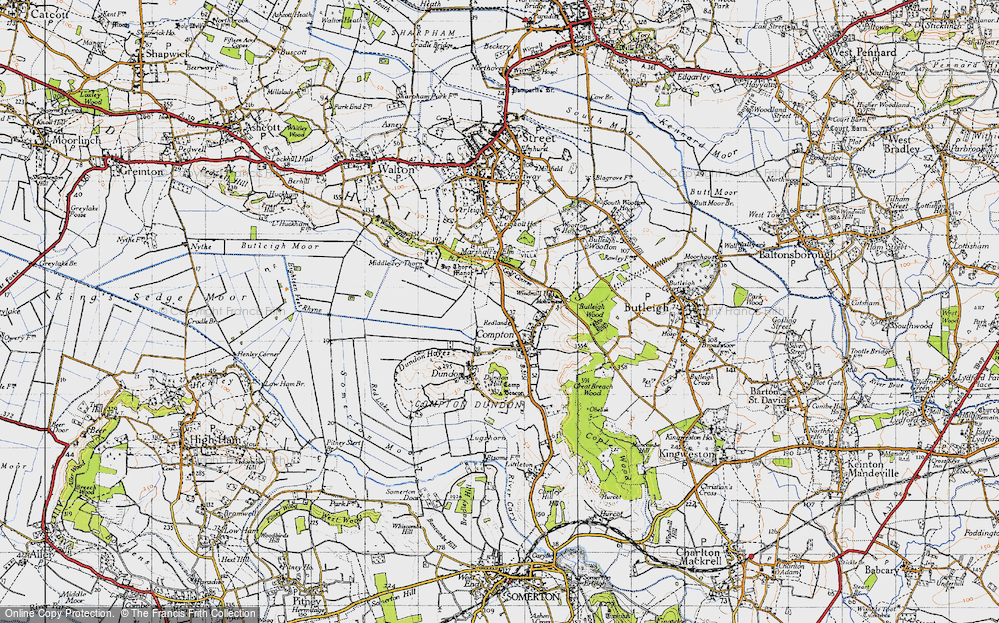 Old Map of Redlands, 1945 in 1945