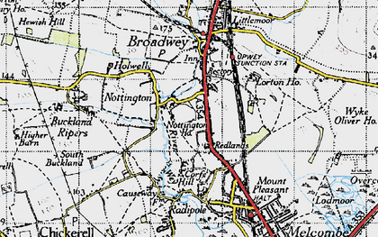 Old map of Redlands in 1946
