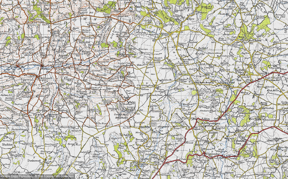 Old Map of Redlane, 1946 in 1946