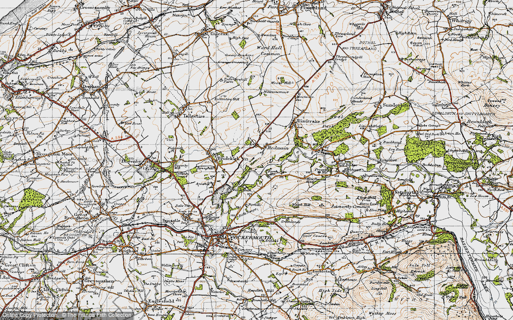 Old Map of Redmain, 1947 in 1947