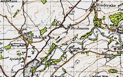 Old map of Wood Hall Fm in 1947