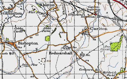 Old map of Redmarshall in 1947