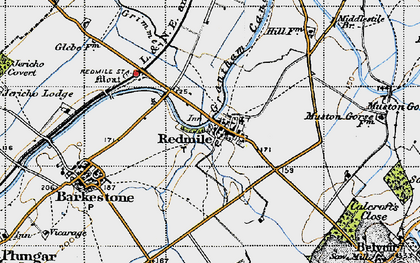 Old map of Redmile in 1946