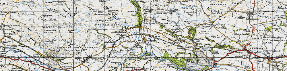 Old map of Redmire in 1947
