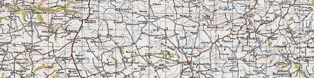 Old map of Redmonsford in 1946