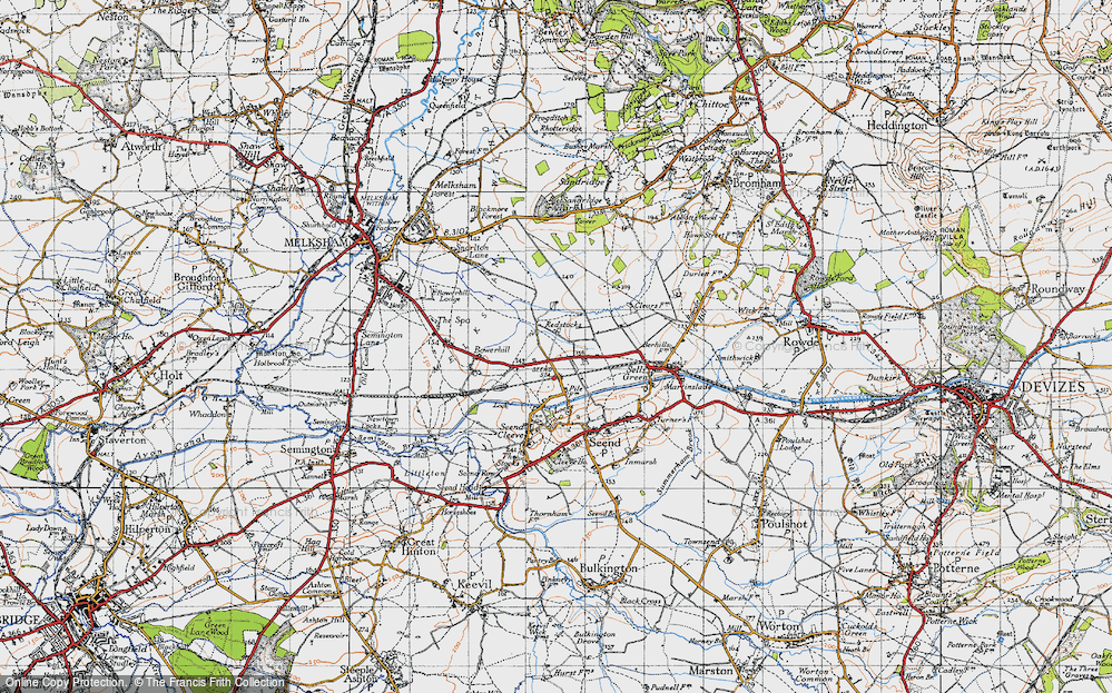 Old Map of Redstocks, 1940 in 1940