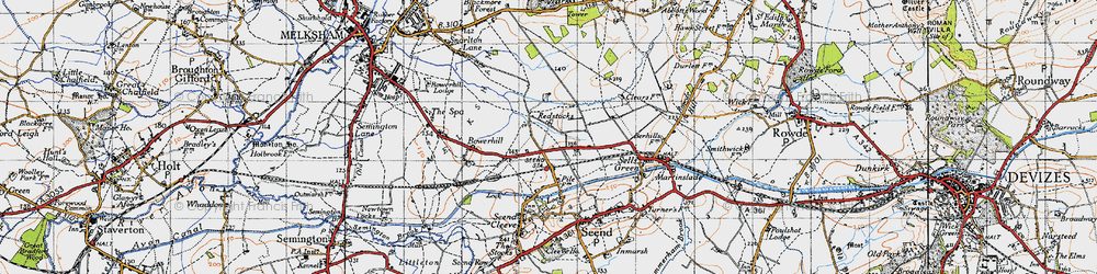 Old map of Redstocks in 1940