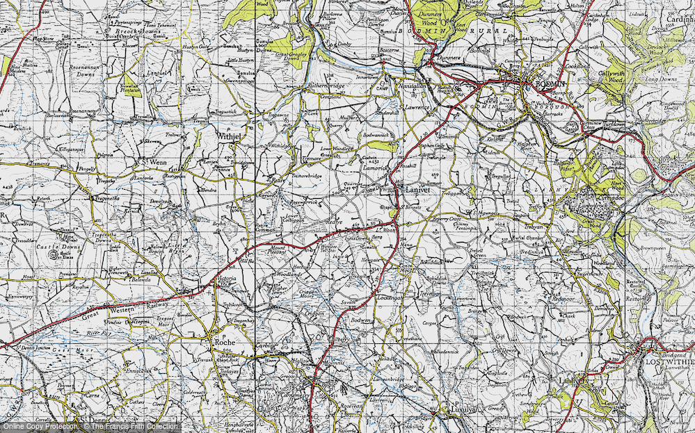 Old Map of Redtye, 1946 in 1946