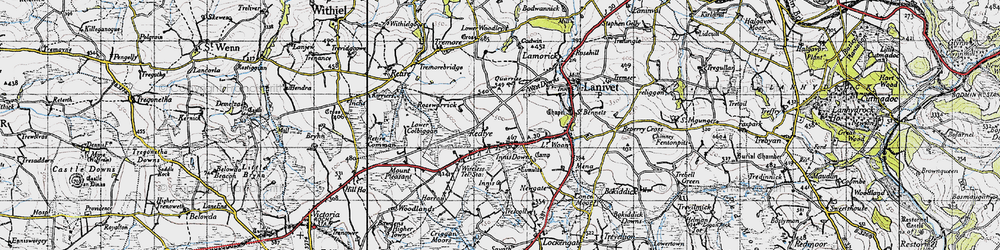 Old map of Redtye in 1946