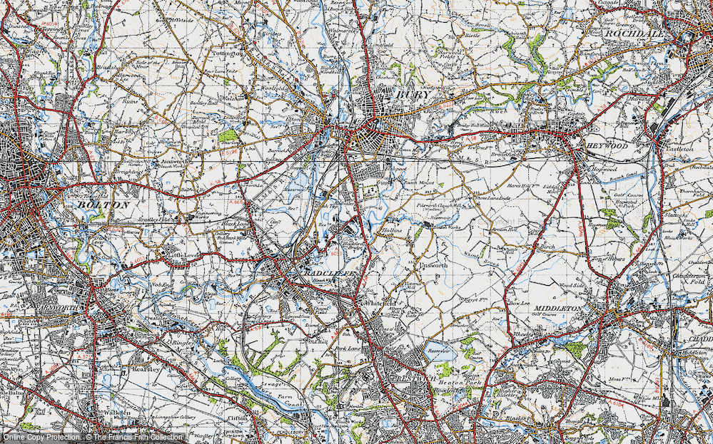 Old Map of Redvales, 1947 in 1947
