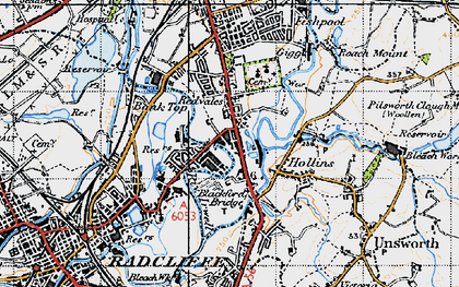 Old map of Redvales in 1947