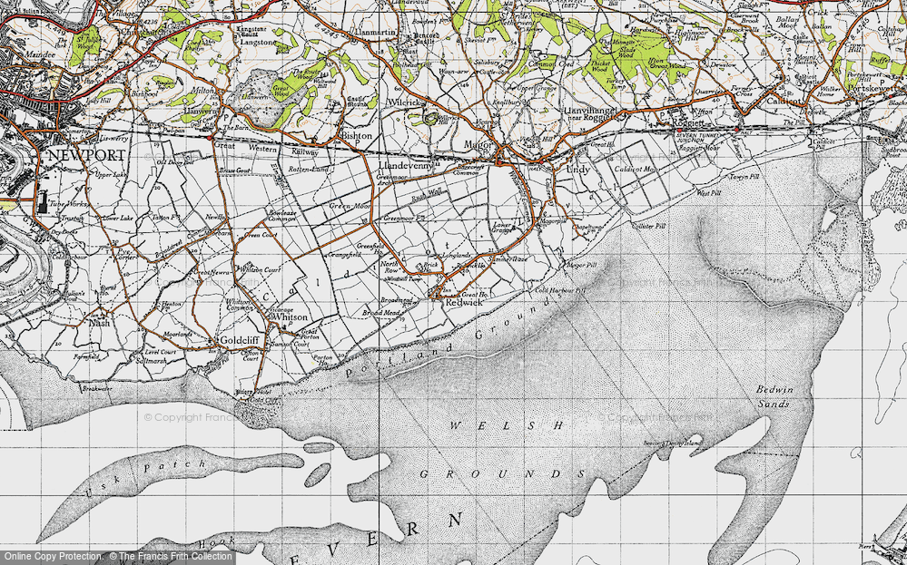 Old Map of Redwick, 1946 in 1946