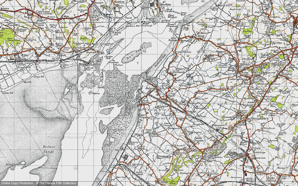 Old Map of Historic Map covering Bull, The in 1946