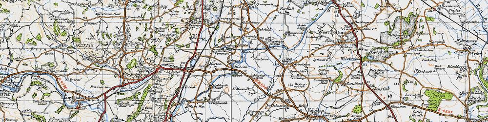 Old map of Redwith in 1947