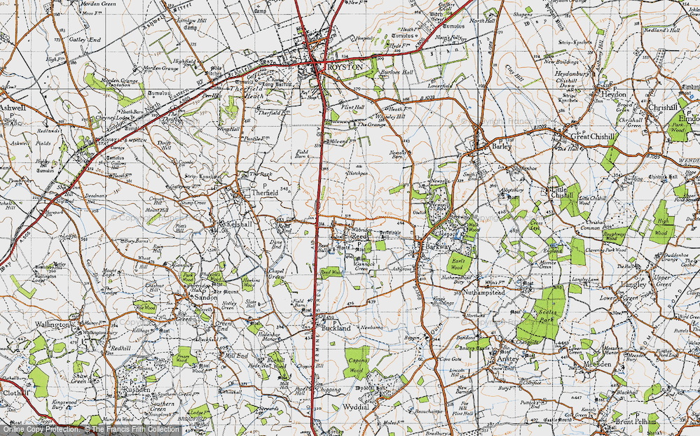 Old Map of Reed, 1946 in 1946
