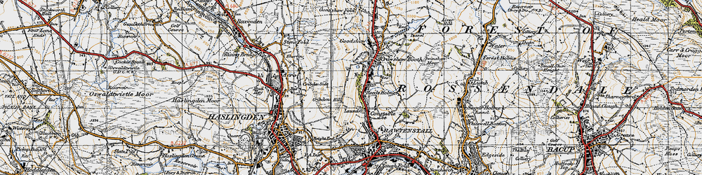 Old map of Reeds Holme in 1947