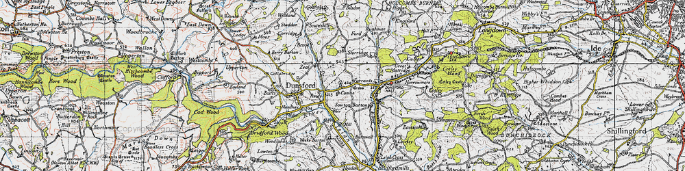 Old map of Reedy in 1946