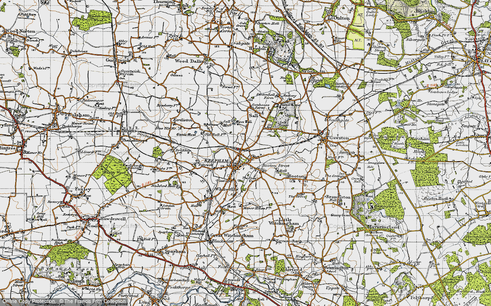 Old Map of Reepham, 1945 in 1945