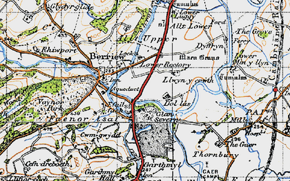 Old map of Garthmyl in 1947