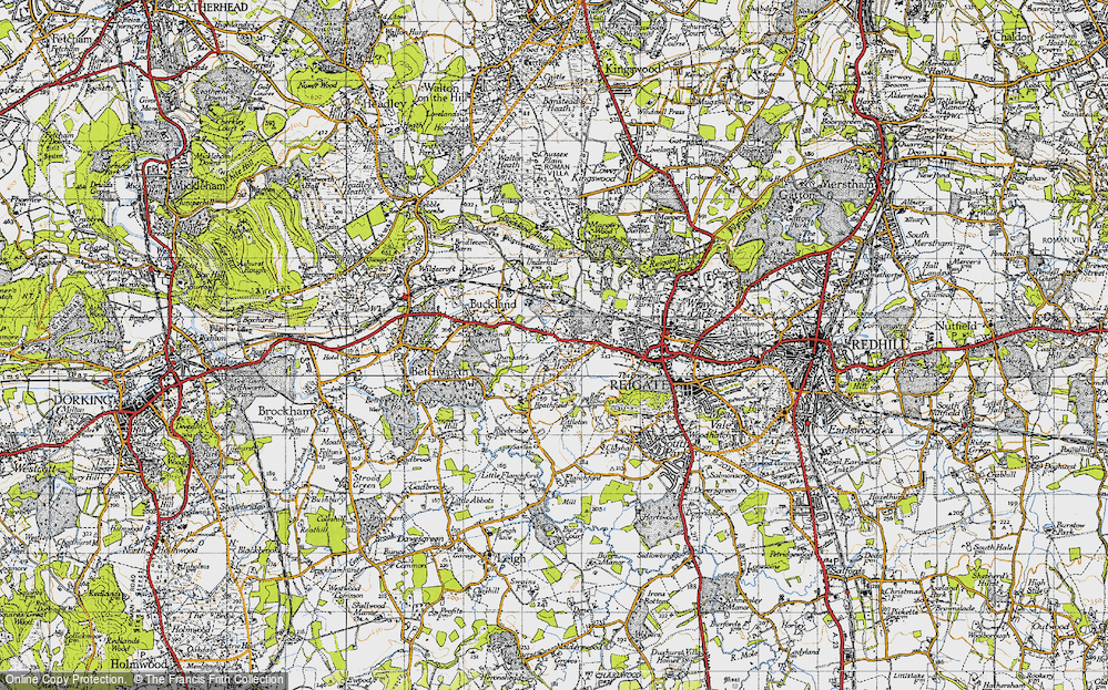 Old Map of Reigate Heath, 1940 in 1940