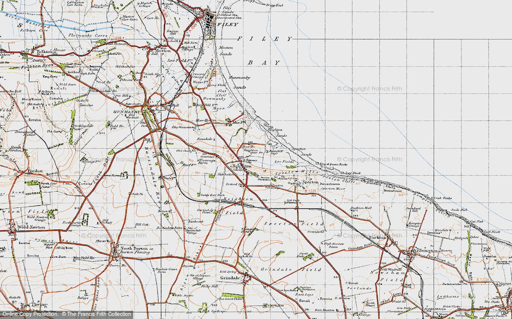 Old Map of Reighton, 1947 in 1947