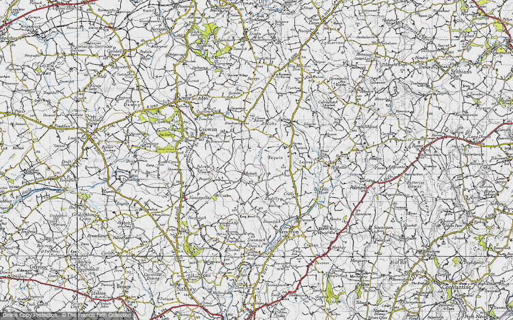 Old Map of Releath, 1946 in 1946