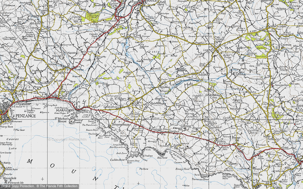 Old Map of Relubbus, 1946 in 1946