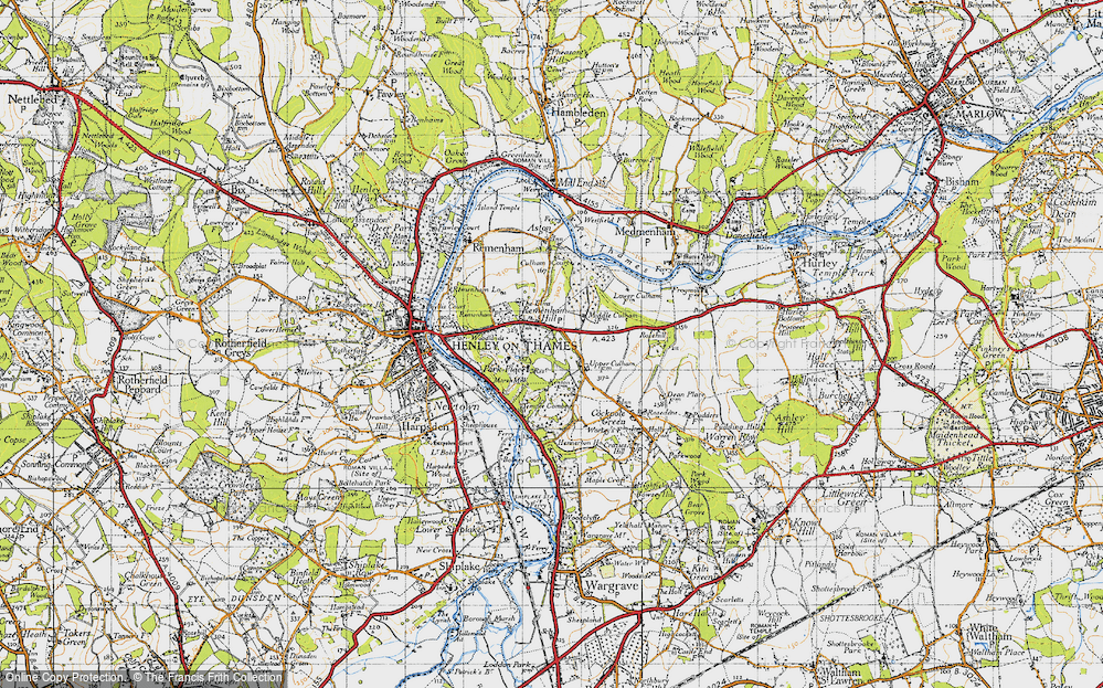 Old Map of Remenham Hill, 1947 in 1947