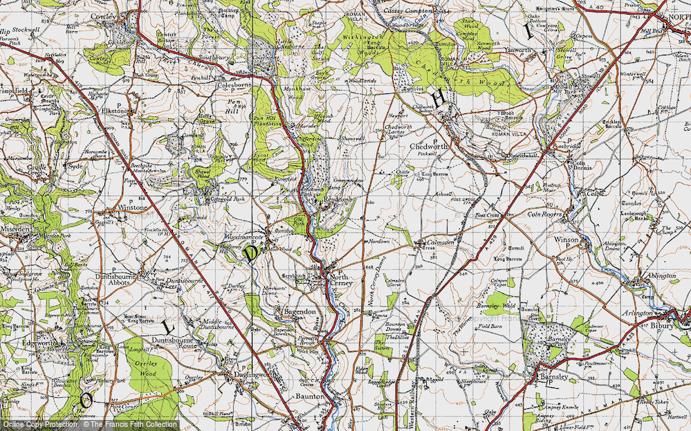 Old Map of Rendcomb, 1946 in 1946
