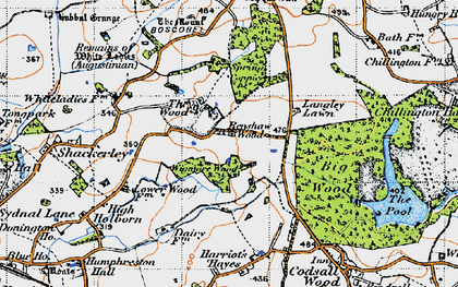 Old map of Wigmore Wood in 1946