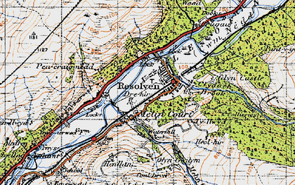 Old map of Resolven in 1947