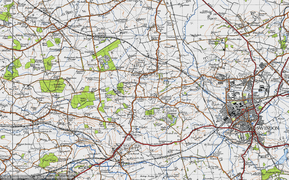 Old Map of Restrop, 1947 in 1947