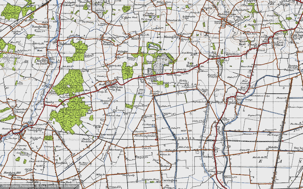 Old Map of Revesby Bridge, 1946 in 1946