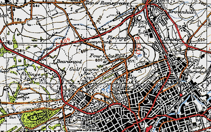 Old map of Revidge in 1947
