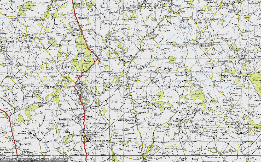 Old Map of Rew, 1945 in 1945