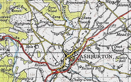 Old map of Boro Wood in 1946