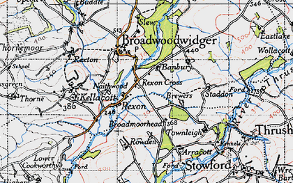 Old map of Brewers in 1946